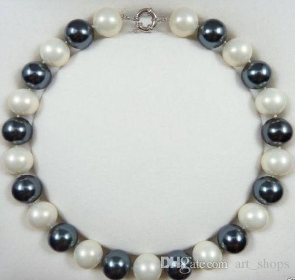f rare natural 16mm white black south sea shell pearl round beads necklace 180390394598308, Silver
f rare natural 16mm white black south sea shell pearl round beads necklace 180390394598308, Silver