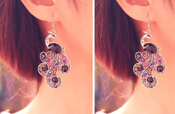 charm jewelry earrings hanging cut out multi color rhinestone peacock earrings party earrings gifts for her6860954, Silver
charm jewelry earrings hanging cut out multi color rhinestone peacock earrings party earrings gifts for her6860954, Silver