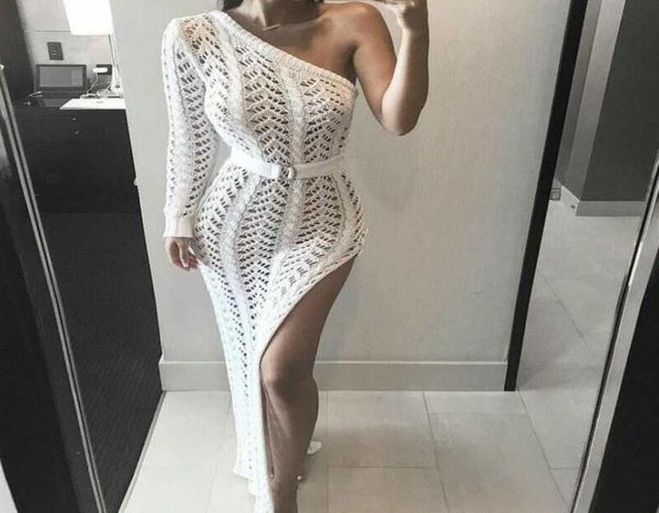 women039s knitted beach dress coverups slanted shoulder slit crocheted hollow wool dress7971223, Black;gray
women039s knitted beach dress coverups slanted shoulder slit crocheted hollow wool dress7971223, Black;gray