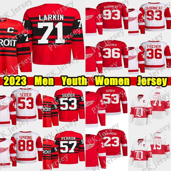 #71 dylan larkin reverse retro hockey jersey #93 alex debrincat #53 moritz seider david perron gordie howe steve yzerman christian fischer l, Black;red
#71 dylan larkin reverse retro hockey jersey #93 alex debrincat #53 moritz seider david perron gordie howe steve yzerman christian fischer l, Black;red