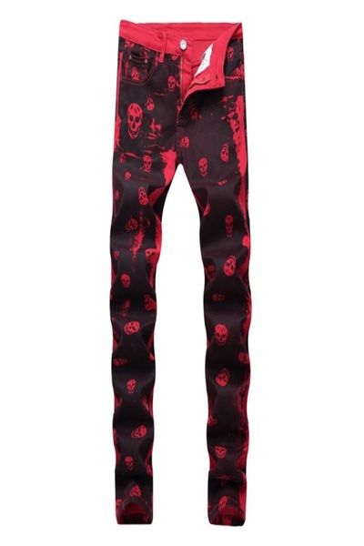 2020 autumn men039s fashion skeleton skull printed night club personality jeans male slim fit red denim pants long trousers x064362985, Blue
2020 autumn men039s fashion skeleton skull printed night club personality jeans male slim fit red denim pants long trousers x064362985, Blue