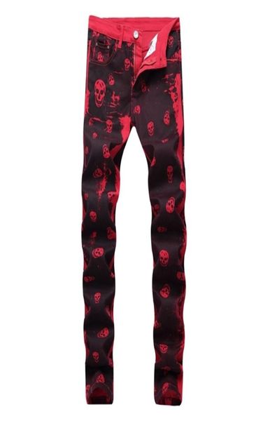 2020 autumn men039s fashion skeleton skull printed night club personality jeans male slim fit red denim pants long trousers x064394865, Blue
2020 autumn men039s fashion skeleton skull printed night club personality jeans male slim fit red denim pants long trousers x064394865, Blue