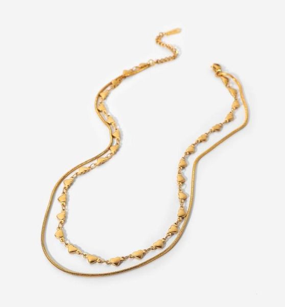 pendant necklaces 2022 tarnish double layer heart necklace women chunky stainless steel thin chain choker 18k gold boho jewel9953313, Silver
pendant necklaces 2022 tarnish double layer heart necklace women chunky stainless steel thin chain choker 18k gold boho jewel9953313, Silver