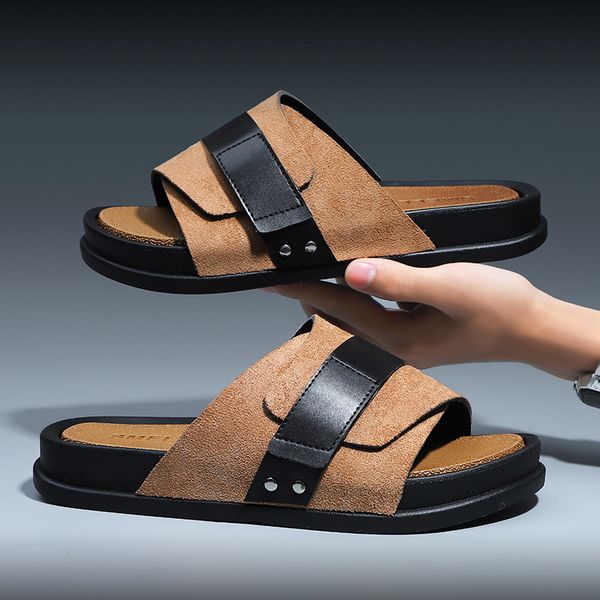 slippers men's summer outdoor casual thick sole eva frosted leather one word business sandal 2023 230711, Black
slippers men's summer outdoor casual thick sole eva frosted leather one word business sandal 2023 230711, Black