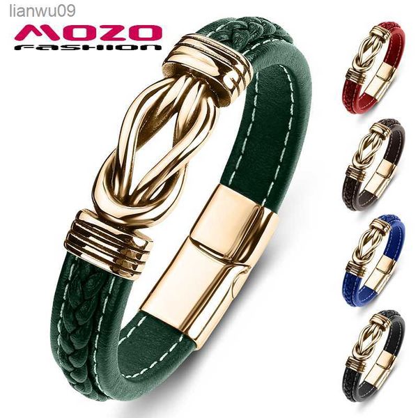 mozo fashion 2022 new classic men bracelet leather stainless steel charm women punk multi color jewelry gifts 074 l230704, Black
mozo fashion 2022 new classic men bracelet leather stainless steel charm women punk multi color jewelry gifts 074 l230704, Black