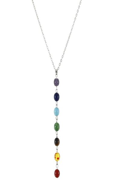 7 chakra gem stone beads pendant necklace women yoga reiki healing balancing maxi necklaces bijoux femme jewelry 20218756048, Silver
7 chakra gem stone beads pendant necklace women yoga reiki healing balancing maxi necklaces bijoux femme jewelry 20218756048, Silver