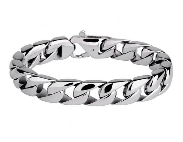men bracelets 316l stainless steel high polished cuban chain punk wristband bangle pulseras classic jewelry brace lace hip hop acc1315208, Golden;silver
men bracelets 316l stainless steel high polished cuban chain punk wristband bangle pulseras classic jewelry brace lace hip hop acc1315208, Golden;silver