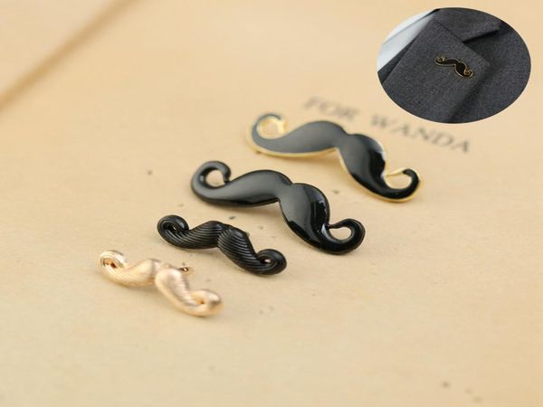 new fashion black golden moustache enamel brooches pins small suit shirt collar lapel pins badge settings for men boy party wear w7284820, Gray
new fashion black golden moustache enamel brooches pins small suit shirt collar lapel pins badge settings for men boy party wear w7284820, Gray