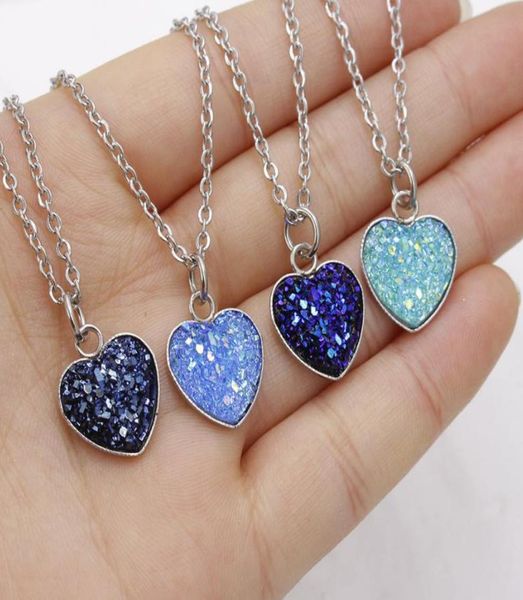 16colors fashion women039s heart crystals gem resin druzy stainless steel pendant necklace jewelry gift pendant necklace3051224, Silver
16colors fashion women039s heart crystals gem resin druzy stainless steel pendant necklace jewelry gift pendant necklace3051224, Silver