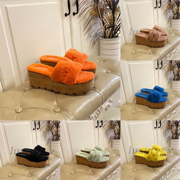 designer eze slippers women platform fur slides winter furry wool sandals ladies party wedding slipper with box, Black
designer eze slippers women platform fur slides winter furry wool sandals ladies party wedding slipper with box, Black
