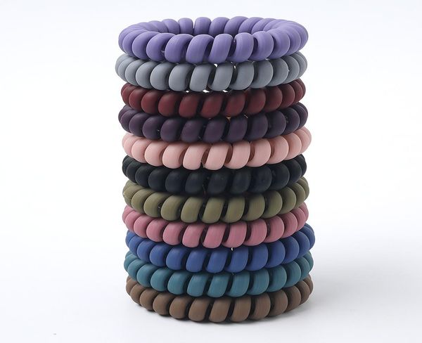 women matt colors thick big telephone wire rubber bands stretchy deep colors nonmark spiral coil ropes solid hair ties 1set6848395, Pink
women matt colors thick big telephone wire rubber bands stretchy deep colors nonmark spiral coil ropes solid hair ties 1set6848395, Pink