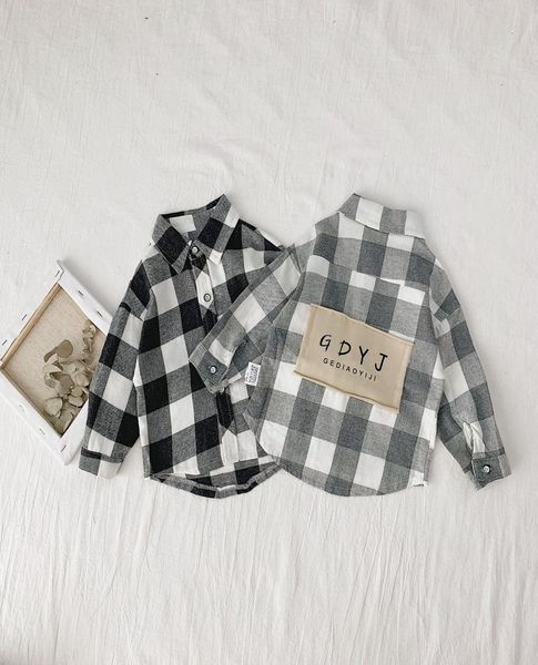 autumn little boys fashion letters patch long sleeve plaid shirts korean style cotton casual shirt 05y y2007043312343, White;black
autumn little boys fashion letters patch long sleeve plaid shirts korean style cotton casual shirt 05y y2007043312343, White;black