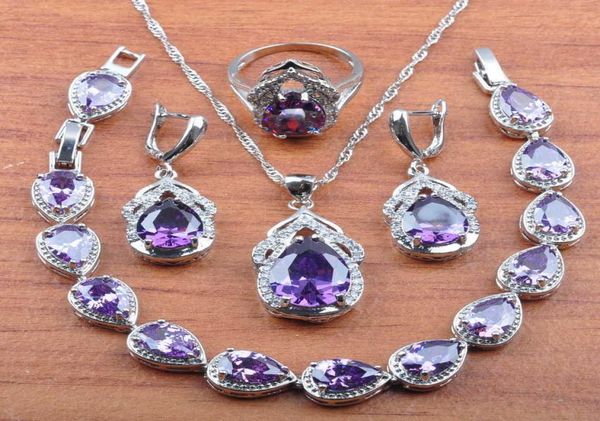 wedding jewellry natural purple crystalsilver color jewelry set women earrings necklace pendant rings bracelet js0306 h10222934132, Silver
wedding jewellry natural purple crystalsilver color jewelry set women earrings necklace pendant rings bracelet js0306 h10222934132, Silver