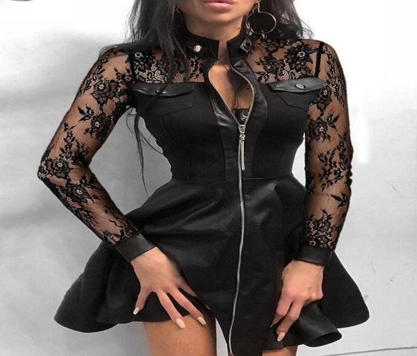 club new womens autumn winter beach dress leather vneck long sleeve skirt dresses pocket size sxl3675713, White;black
club new womens autumn winter beach dress leather vneck long sleeve skirt dresses pocket size sxl3675713, White;black