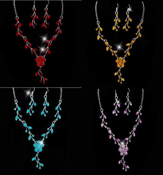 european and american simple branch bride water drill drop necklace ear pin set 2piece wedding jewelry fashion classic exquisite 8768890, Silver
european and american simple branch bride water drill drop necklace ear pin set 2piece wedding jewelry fashion classic exquisite 8768890, Silver