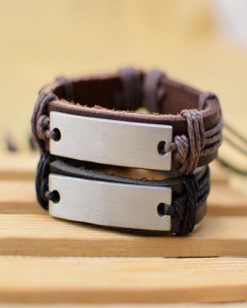 supply cool new genuine leather bracelet jewelry bangle cuff pewter metal blank plate charm bracelets 2252857, Golden;silver
supply cool new genuine leather bracelet jewelry bangle cuff pewter metal blank plate charm bracelets 2252857, Golden;silver