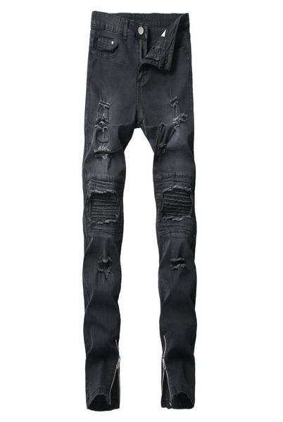 men casual jeans hole slim straight pleated biker jeans pants male zipper denim fashion black pants7416550, Blue
men casual jeans hole slim straight pleated biker jeans pants male zipper denim fashion black pants7416550, Blue