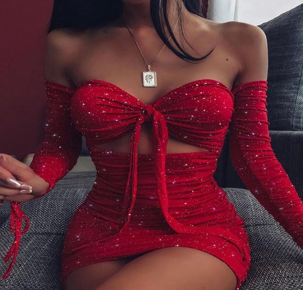 red hollow out strapless shiny party dress spring women bandage glitter mini dress autumn long sleeve pleated bodycon dress3460712, Black;gray
red hollow out strapless shiny party dress spring women bandage glitter mini dress autumn long sleeve pleated bodycon dress3460712, Black;gray