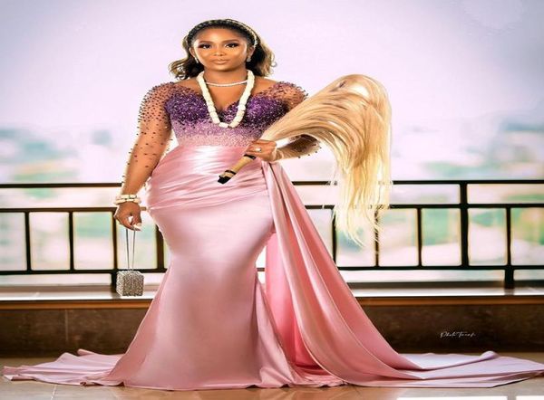 2021 plus size arabic aso ebi pink luxurious mermaid prom dresses pearls long sleeves sheer neck evening formal party second recep1893909, Black
2021 plus size arabic aso ebi pink luxurious mermaid prom dresses pearls long sleeves sheer neck evening formal party second recep1893909, Black