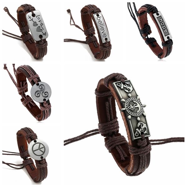 retro leather wristband rope bracelets for men women boys adjustable leather wrap id bracelets jewelry accessories black brown
retro leather wristband rope bracelets for men women boys adjustable leather wrap id bracelets jewelry accessories black brown