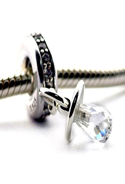 pacifier, clear cz 100% 925 sterling silver beads fit charms bracelet authentic diy fashion jewelry8958202, Black
pacifier, clear cz 100% 925 sterling silver beads fit charms bracelet authentic diy fashion jewelry8958202, Black