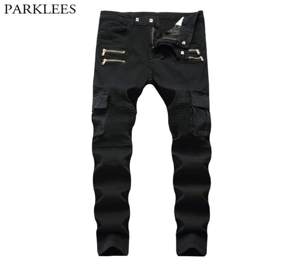 black biker cargo jeans pants men 2018 brand new folds pocket pencil jeans homme zipper casual runway distressed motorcycle jean2226171, Blue
black biker cargo jeans pants men 2018 brand new folds pocket pencil jeans homme zipper casual runway distressed motorcycle jean2226171, Blue