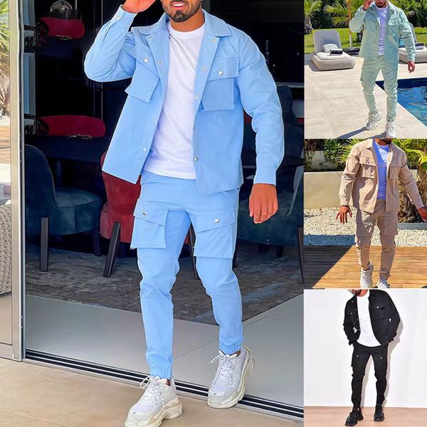 men's tracksuits fashion suit sports casual overalls and jacket twopiece set 230711, Gray
men's tracksuits fashion suit sports casual overalls and jacket twopiece set 230711, Gray