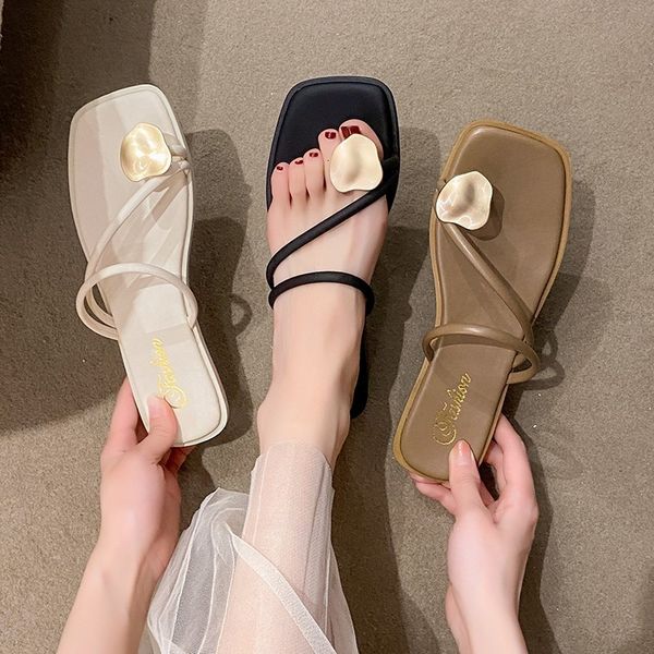 slippers summer clip toe flipflops women square beach casual slides female flat sandals pantuflas de mujer 230711, Black
slippers summer clip toe flipflops women square beach casual slides female flat sandals pantuflas de mujer 230711, Black