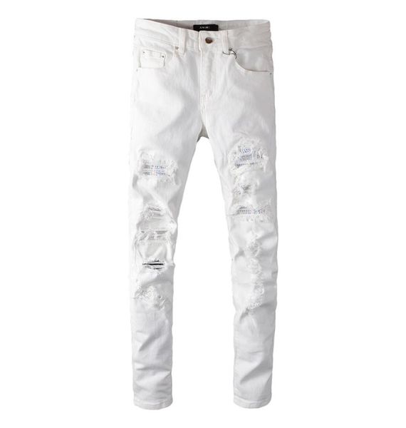 fashion desiger long slim white jeans patchworl ripped hole demin trousers streetwear pants for men4325857, Blue
fashion desiger long slim white jeans patchworl ripped hole demin trousers streetwear pants for men4325857, Blue
