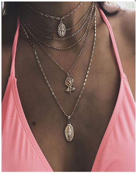 rose pendant charms multilayer necklace with party jewelry charm choker necklace for women fashion jewelry7124741, Silver
rose pendant charms multilayer necklace with party jewelry charm choker necklace for women fashion jewelry7124741, Silver