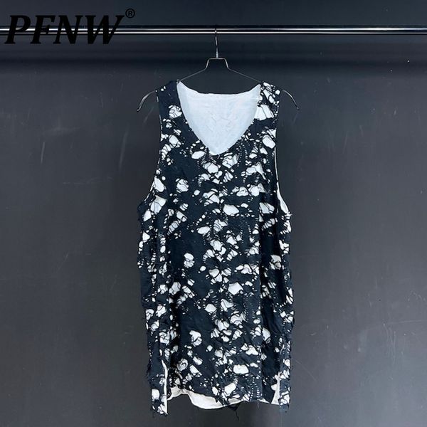 men' tank pfnw spring summer hollow out fake two piece sleeveless stylish hole handsome leisure baggy chic vest 28a1799 230711, White;black
men' tank pfnw spring summer hollow out fake two piece sleeveless stylish hole handsome leisure baggy chic vest 28a1799 230711, White;black