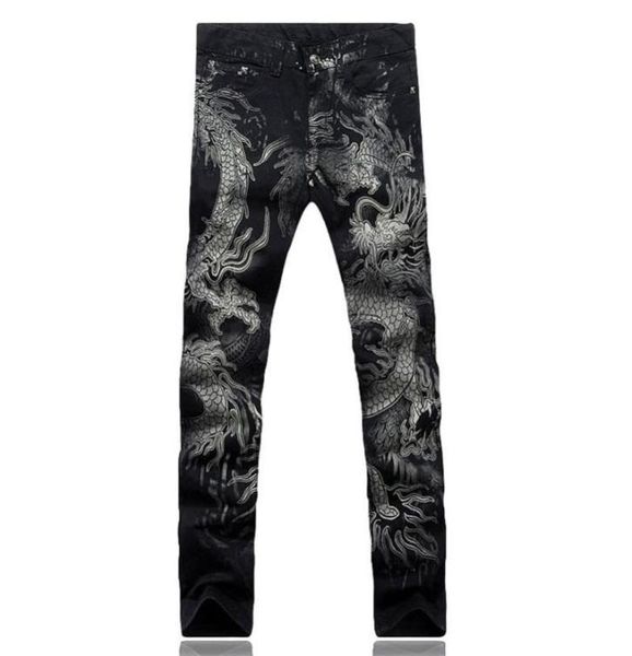 men039s jeans men pants slim fit fashion dragon print male colored drawing painted denim elastic black cargo6603498, Blue
men039s jeans men pants slim fit fashion dragon print male colored drawing painted denim elastic black cargo6603498, Blue