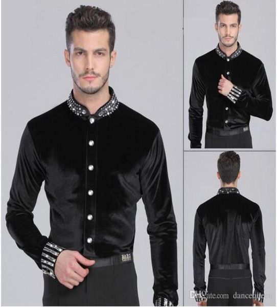 2018 latin dance man 165180cm ballroom dance shirt black spandexvelvetdrill men dance shirt tangocha charumba dancewear4638615, Black;red
2018 latin dance man 165180cm ballroom dance shirt black spandexvelvetdrill men dance shirt tangocha charumba dancewear4638615, Black;red