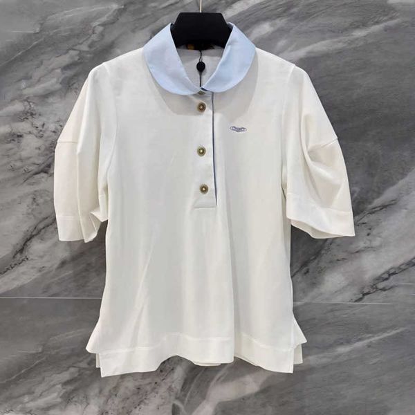 casual women polo shirt summer short sleeve designer tshirt saturn embroidery pullover tee pure cotton loose polos, White
casual women polo shirt summer short sleeve designer tshirt saturn embroidery pullover tee pure cotton loose polos, White