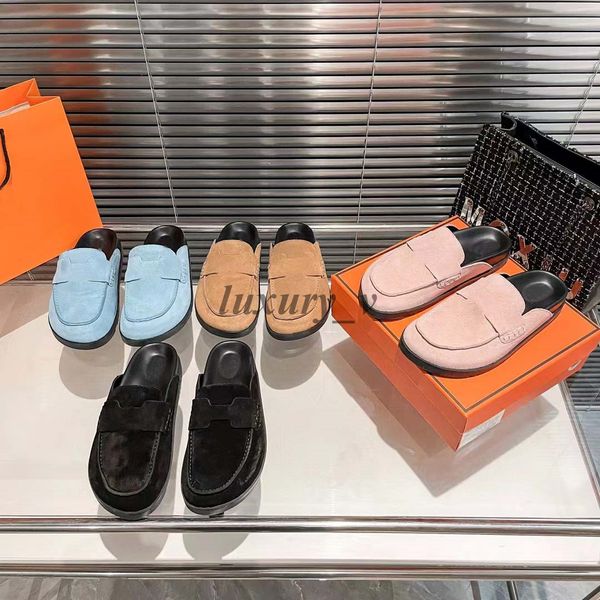 designer women slippers go mules rubber flat sandals thick bottom suede clogs wrapped toe leather sandal classic boston beach flip flops, Black
designer women slippers go mules rubber flat sandals thick bottom suede clogs wrapped toe leather sandal classic boston beach flip flops, Black