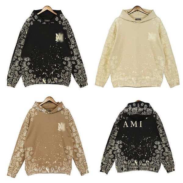 ami autumn and winter new cashew print fried street casual loose all-star hooded men's and women's same sweater coat, Black
ami autumn and winter new cashew print fried street casual loose all-star hooded men's and women's same sweater coat, Black