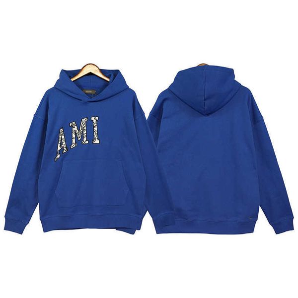 22ss spring and autumn ami new high street front letter embroidery hooded men's and women's long sleeve sweater fashion, Black
22ss spring and autumn ami new high street front letter embroidery hooded men's and women's long sleeve sweater fashion, Black