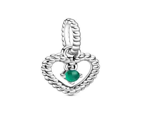 925 sterling silver may birthstone rainforest green beaded heart dangle charms pendant fit charmes bracelets necklace for diy je9696961, Black
925 sterling silver may birthstone rainforest green beaded heart dangle charms pendant fit charmes bracelets necklace for diy je9696961, Black