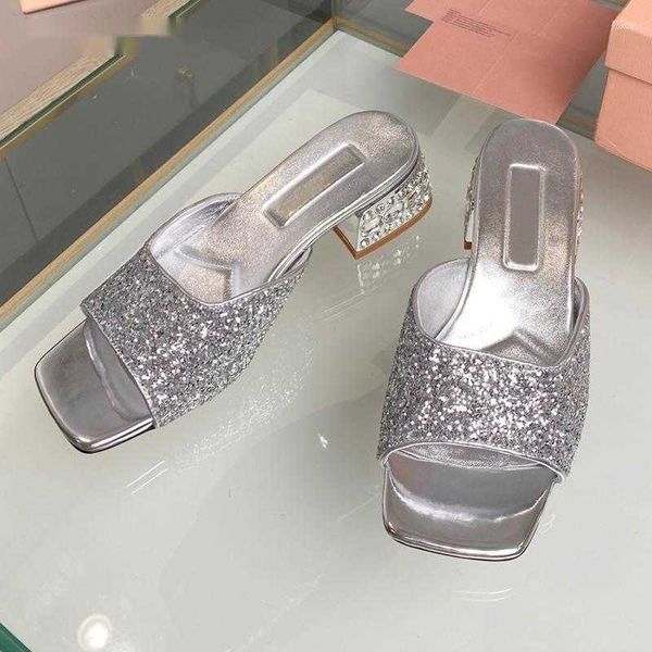 slippers genuine leather sequins rhinestone heel square toe outdoor bling crystal luxury elegant sandals, Black
slippers genuine leather sequins rhinestone heel square toe outdoor bling crystal luxury elegant sandals, Black