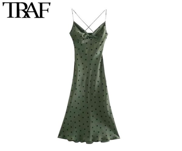 traf women chic fashion with knot polka dot midi dress vintage backless cross thin straps female dresses vestidos mujer 2103204020693, Black;gray
traf women chic fashion with knot polka dot midi dress vintage backless cross thin straps female dresses vestidos mujer 2103204020693, Black;gray