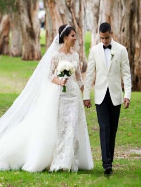 modest mermaid 2019 wedding dresses with detachable train full lace sheer long sleeves vetidos de novia plus size bridal gowns che3450153, White
modest mermaid 2019 wedding dresses with detachable train full lace sheer long sleeves vetidos de novia plus size bridal gowns che3450153, White