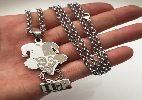 high polished silver stainless steel icp clown twiztid pendant charm necklace 4mm 24inch rolo chain jugallo for mens5064343
high polished silver stainless steel icp clown twiztid pendant charm necklace 4mm 24inch rolo chain jugallo for mens5064343
