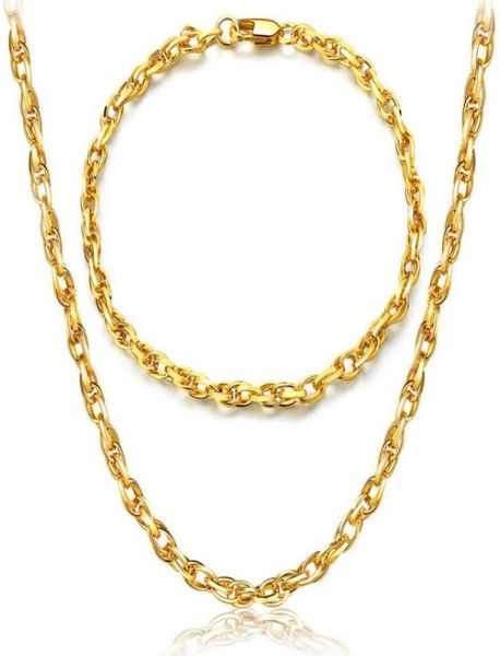 mark 18k gold plating egg shaped necklace fashion man woman 4mm gold bracelet necklace wedding jewelry set2264878, Silver
mark 18k gold plating egg shaped necklace fashion man woman 4mm gold bracelet necklace wedding jewelry set2264878, Silver