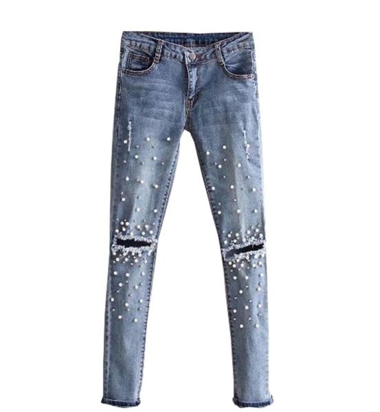 2017 new fashion women girls hole bead jeans destroyed ripped pearled slim denim boyfriend jeans trousers8101683, Blue
2017 new fashion women girls hole bead jeans destroyed ripped pearled slim denim boyfriend jeans trousers8101683, Blue