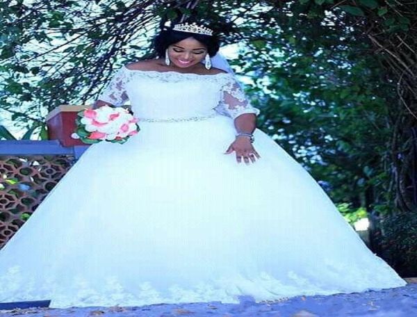 2019 new puffy ball gown wedding dresses long sleeves lace tulle appliques court train plus size custom made formal bridal gow8061155, White
2019 new puffy ball gown wedding dresses long sleeves lace tulle appliques court train plus size custom made formal bridal gow8061155, White