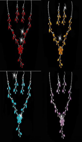 european and american simple branch bride water drill drop necklace ear pin set 2piece wedding jewelry fashion classic exquisite 9210144, Silver
european and american simple branch bride water drill drop necklace ear pin set 2piece wedding jewelry fashion classic exquisite 9210144, Silver