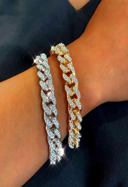 new fashion luxury 12mm iced out cuban link chain bracelet for women men gold silver color bling rhinestone jewelry1600236, Golden;silver
new fashion luxury 12mm iced out cuban link chain bracelet for women men gold silver color bling rhinestone jewelry1600236, Golden;silver