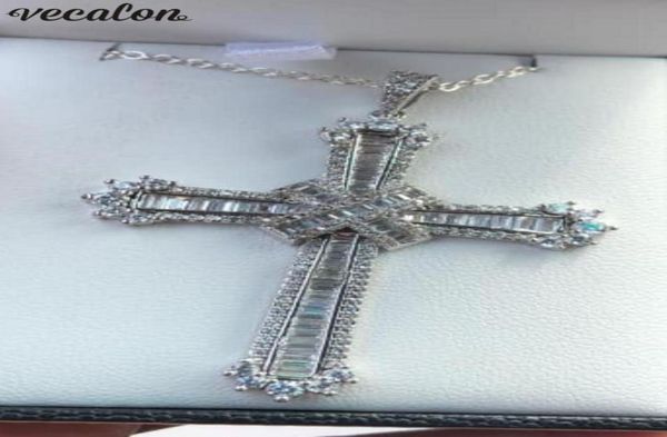 vecalon handmade long cross pendant 925 sterling silver 5a cz stone cross pendant necklace for women men party wedding jewelry5324906
vecalon handmade long cross pendant 925 sterling silver 5a cz stone cross pendant necklace for women men party wedding jewelry5324906
