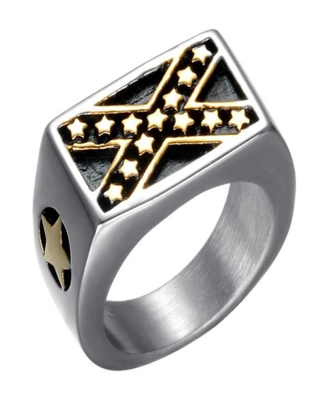 stainless steel gold federal american federation united states us flag star shape cross x intersect confederate rings jewelry for 6452065, Golden;silver
stainless steel gold federal american federation united states us flag star shape cross x intersect confederate rings jewelry for 6452065, Golden;silver