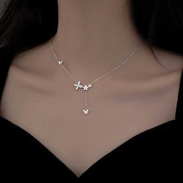 voq silver color new shiny flower butterfly tassel necklace ladies exquisite clavicle chain necklace jewelry gift l230704
voq silver color new shiny flower butterfly tassel necklace ladies exquisite clavicle chain necklace jewelry gift l230704